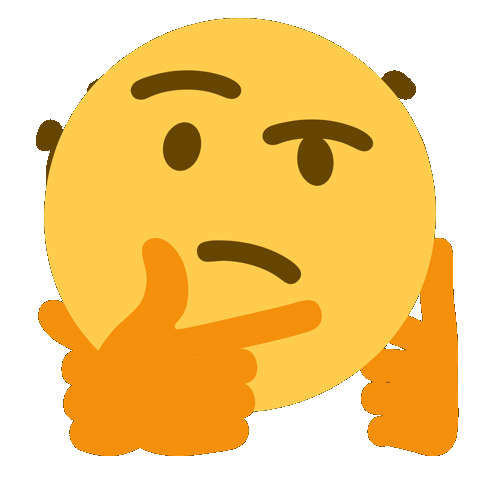 Думающий смайлик на гифках