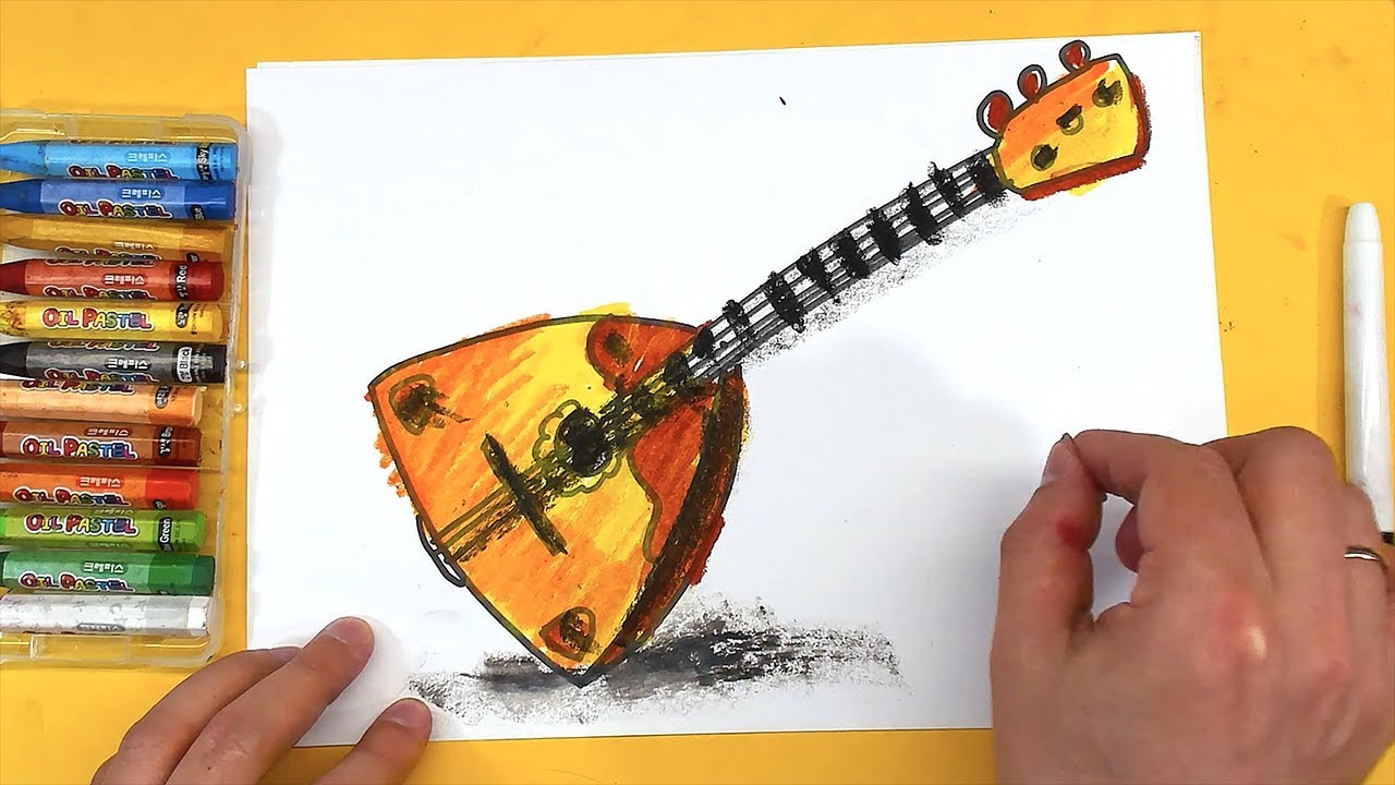 Как нарисовать народные музыкальные инструменты поэтапно
