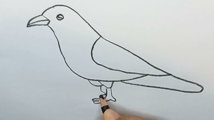 Как легко нарисовать ворону