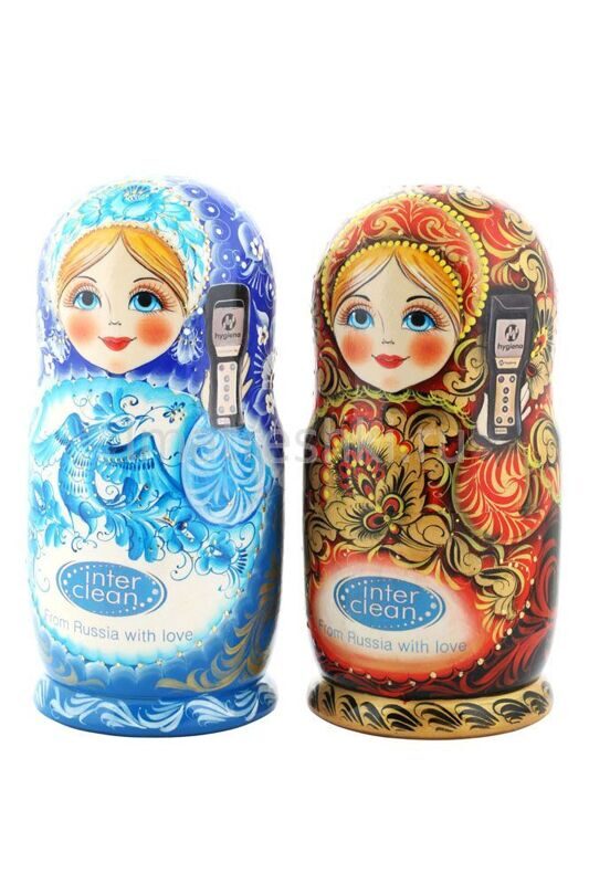 Матрешка в стиле гжель