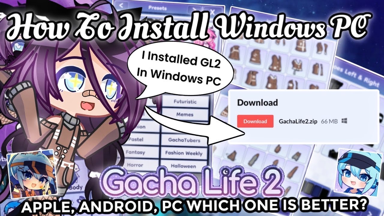 Скачать gacha life на пк или android
