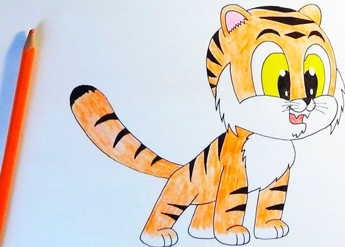 35 схем как нарисовать тигра поэтапно