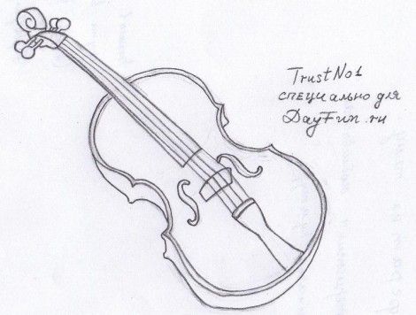 Как нарисовать скрипку