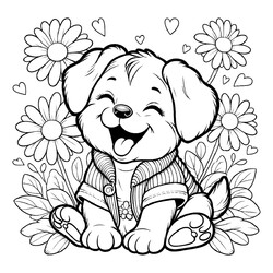 Раскраски собак и щенков Раскраски собак и щенков